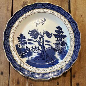 Booths REAL OLD WILLOW Blue & White Transferware Dinner Plate